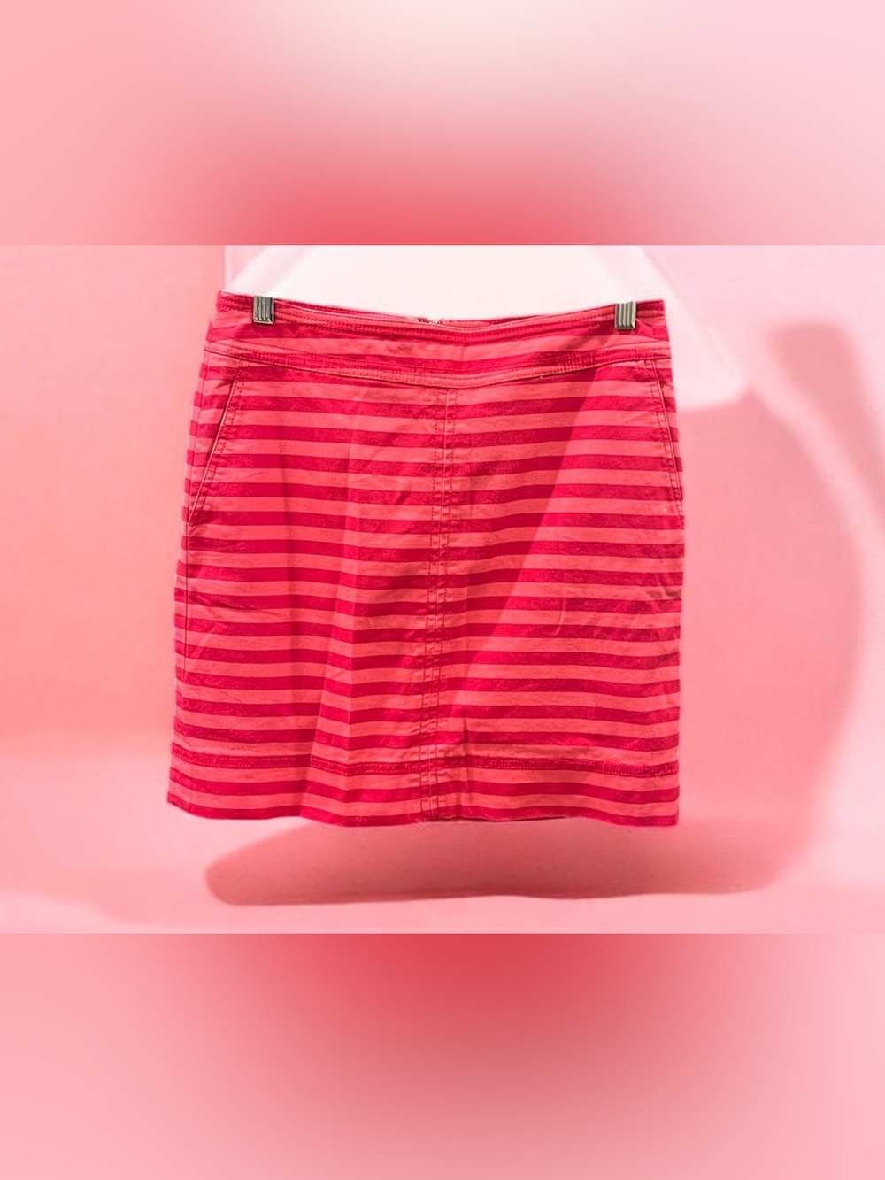 Talbots Striped Red Skirt 6 Petite